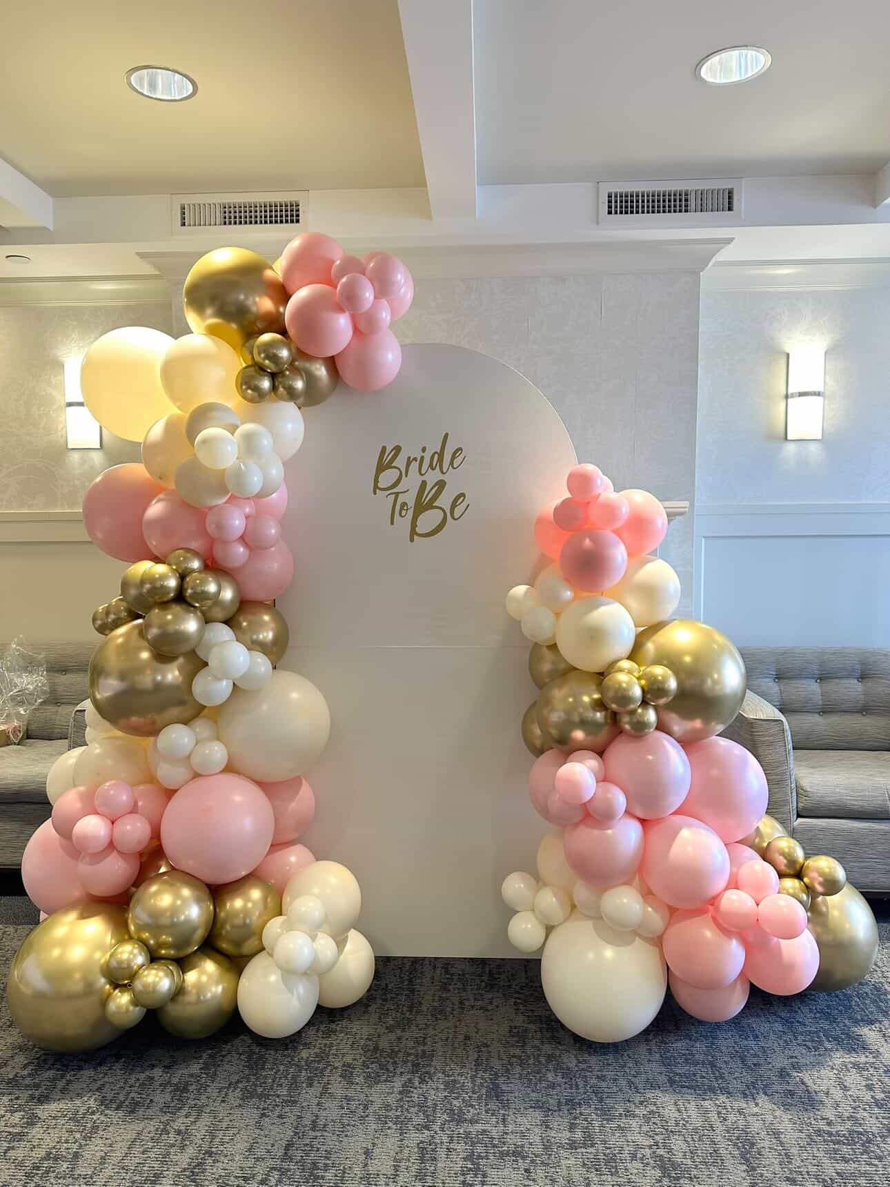 Custom backdrop and garland